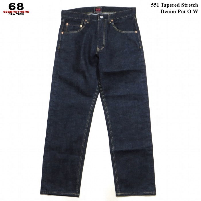 68&BROTHERS｜68&ブラザーズ｜551 Tapered Stretch Denim Pnt O.Wの 