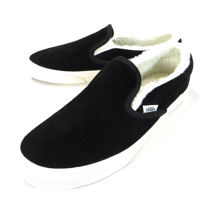 Vans classic slip on suede fleece cheap